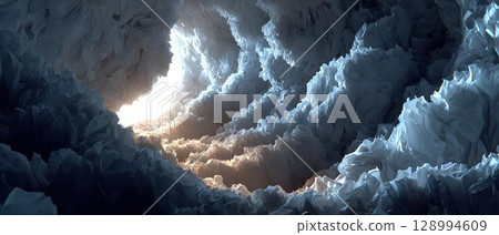 Glowing abstract cloud formations Glowing abstract cloud formations 128994609