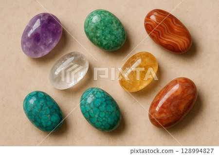 Assortment of Polished Gemstones 128994827