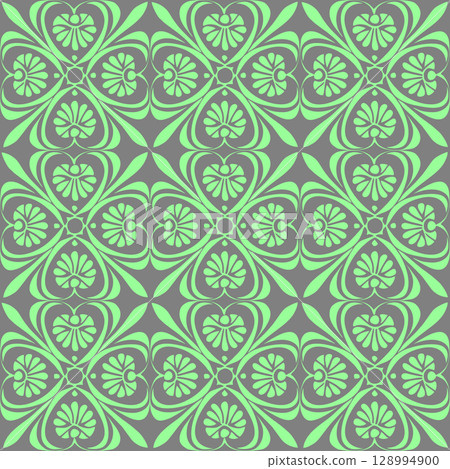 simple seamless abstract gray green pattern, texture 128994900