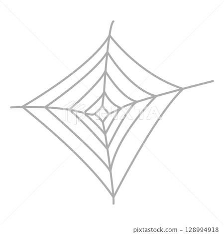 Grey spider web, gray arachnid net, monochrome vector illustration Grey spider web, gray arachnid net, monochrome vector illustration 128994918