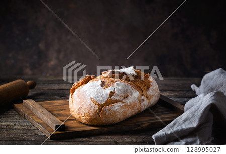 Fresh homemade bread 128995027