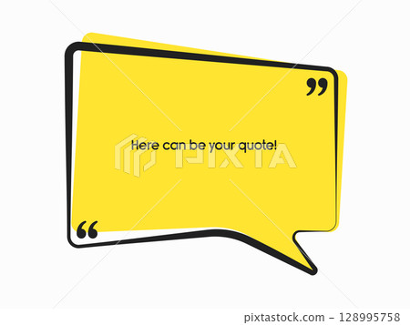 Speech bubble. Space for quote text, frame message Speech bubble. Space for quote text, frame message 128995758