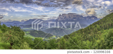 The imposing Massif of the Sciliar, South Tyrol, Italy 128996108