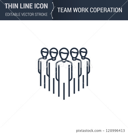 Team Work Cooperation Icon 128996413