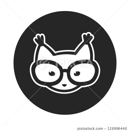 Smart Lynx Icon in Circle Smart Lynx Icon in Circle 128996448