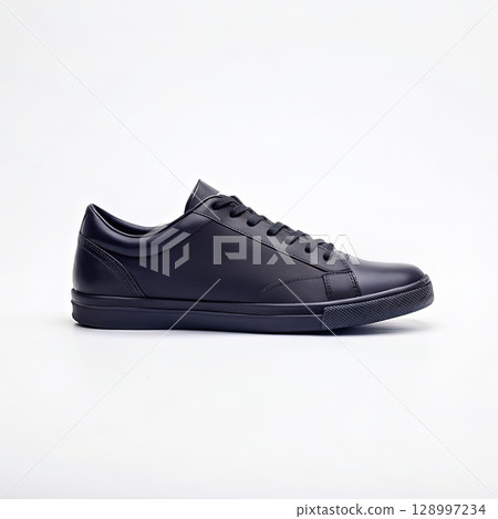 Black Sneaker on White Background. Generative AI 128997234