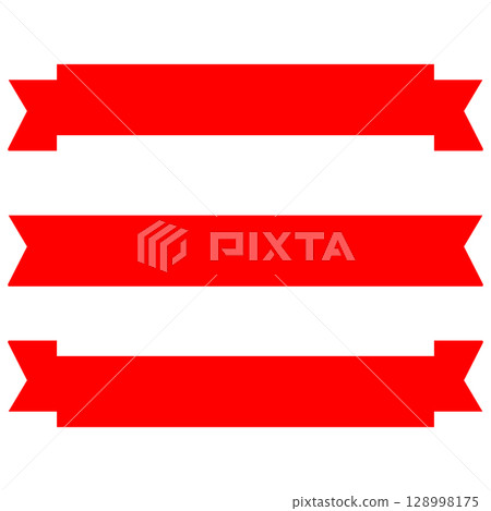 Simple red ribbon in the title frame 128998175