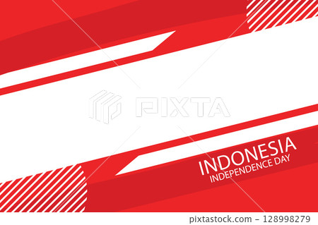 Indonesia independence background vector with sporty style illustration Indonesia independence background vector with sporty style illustration 128998279