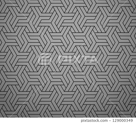 Abstract geometric pattern with stripes, lines. Seamless vector background. Gray and black ornament. Simple lattice graphic design Abstract geometric pattern with stripes, lines. Seamless vector background. Gray and black ornament. Simple lattice graphic design 129000349