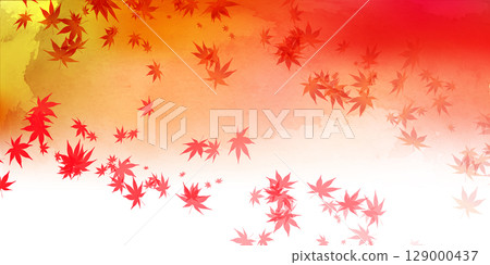  秋葉槭樹秋天背景 129000437