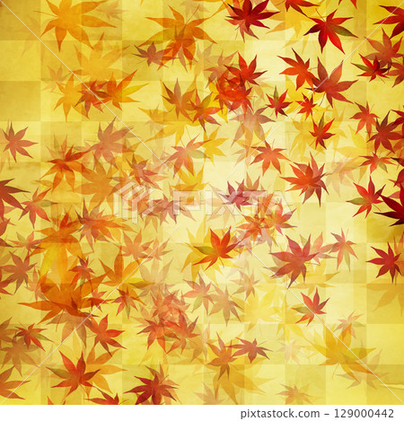  Autumn leaves maple autumn background 129000442