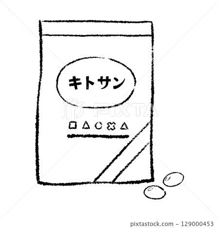 殼聚醣補充劑袋線圖 殼聚醣補充劑袋線圖 129000453