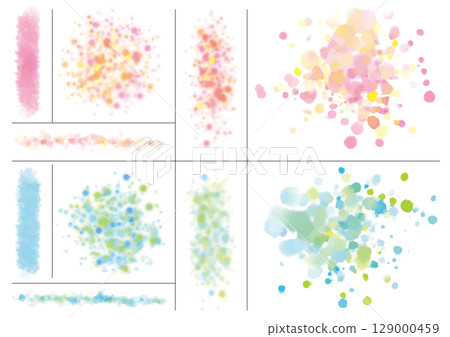 粉紅色和藍色水彩濺套裝 粉紅色和藍色水彩濺套裝 129000459