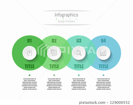 Infographic 4 options design elements for your business data. Vector Illustration. Infographic 4 options design elements for your business data. Vector Illustration. 129000552