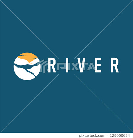 simple minimalist river logo design concept as a river design template vector illustration icon symbol simple minimalist river logo design concept as a river design template vector illustration icon symbol 129000634