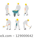 在建築工地工作的人們 129000642
