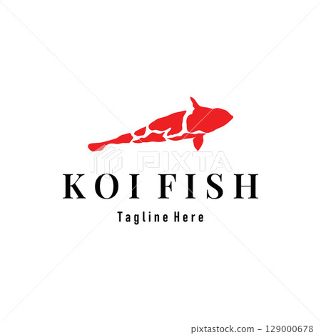 Koi Fish Logo Design Chinese Lucky And Triumph Ornamental Fish Company Brand Gold Fish Icon 129000678
