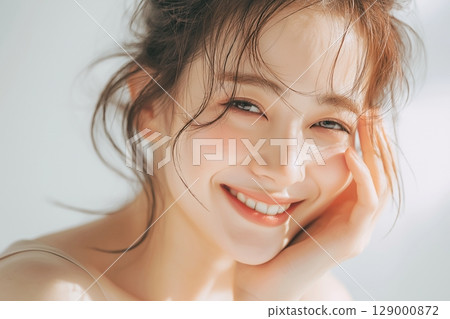 美麗肌膚的女人/抗老“AI生成的圖像” 129000872