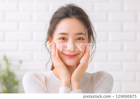 美麗肌膚的女人/抗老“AI生成的圖像” 美麗肌膚的女人/抗老“AI生成的圖像” 129000875