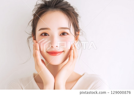 美麗肌膚的女人/抗老“AI生成的圖像” 129000876