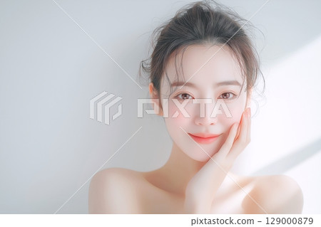 美麗肌膚的女人/抗老“AI生成的圖像” 129000879