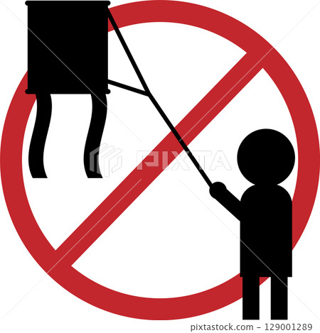 禁止放風箏的圖示素材 129001289