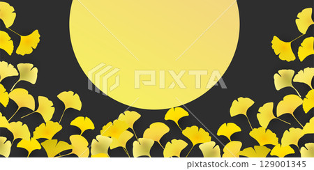 Autumn leaves ginkgo autumn background Autumn leaves ginkgo autumn background 129001345