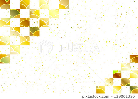 秋金日式花紋背景 秋金日式花紋背景 129001350