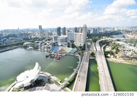 Singapore Bay Area cityscape 129001530
