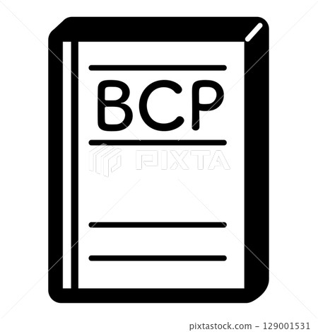 Business continuity plan file icon, BCP, Business Continuity Plan 129001531