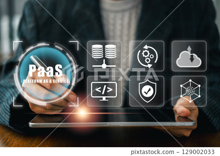 Explore the dynamic world of PaaS, showcasing cloud computing and application development for modern businesses. 129002033