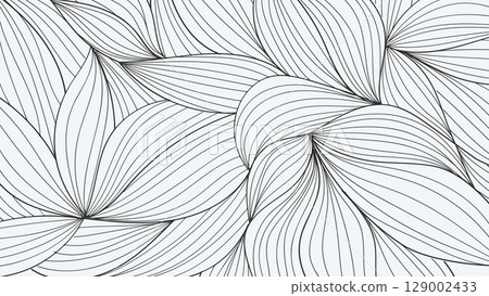 Black and white lines pattern background. Luxury Line arts wallpaper. Design for cover, invitation background, packaging design, fabric and print. 129002433