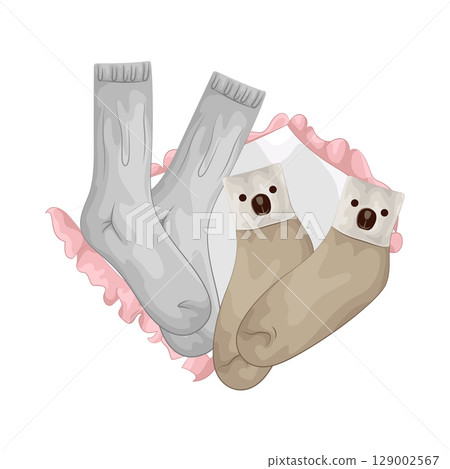 Illustration of Women Socks Illustration of Women Socks 129002567