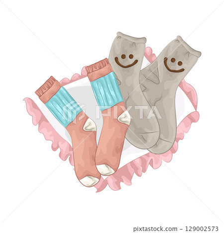 Illustration of Women Socks  129002573