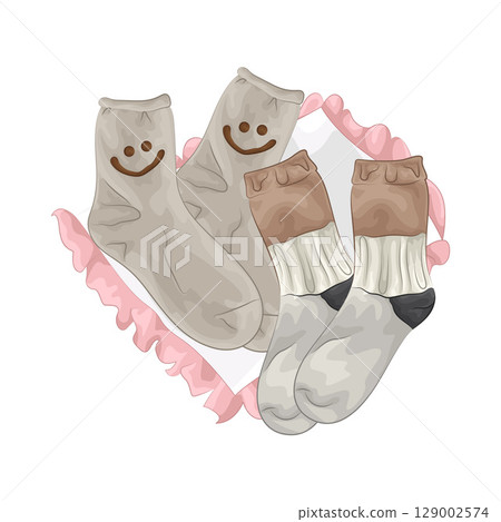 Illustration of Women Socks  129002574
