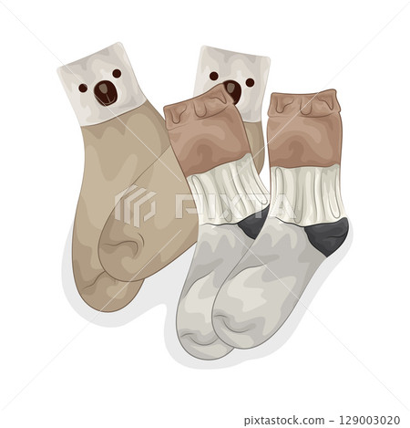 Illustration of Women Socks  129003020