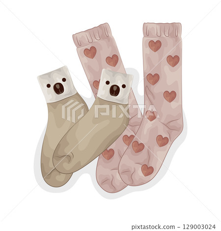 Illustration of Women Socks  129003024