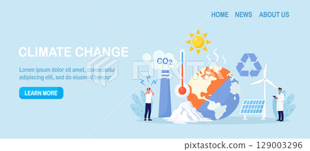 Change climate. Environment pollution. Planet Earth are suffering from global warming. World Environment Day. Melting glaciers, drainage of soils. Alternative energy and eco lifestyle. Recycle symbol Change climate. Environment pollution. Planet Earth are suffering from global warming. World Environment Day. Melting glaciers, drainage of soils. Alternative energy and eco lifestyle. Recycle symbol 129003296