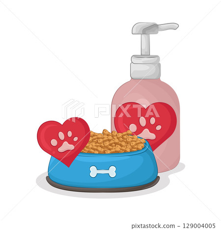 Illustration of Pet Care Illustration of Pet Care 129004005
