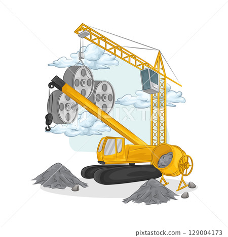 Illustration of Crane Illustration of Crane 129004173