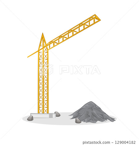 Illustration of Tower Crane  129004182