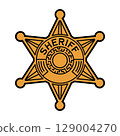 Sheriff Star Badge with Classic Lettering 129004270