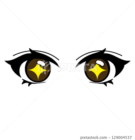 眼睛_閃閃發光的瞳孔_手繪_向量素材 眼睛_閃閃發光的瞳孔_手繪_向量素材 129004537