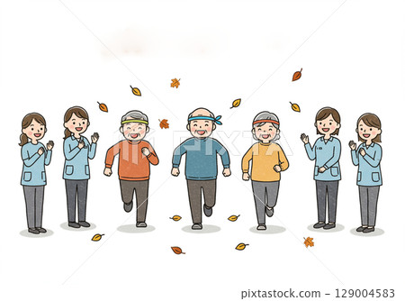 Outdoor activities at nursing homes - Fun and physical fitness for everyone 129004583