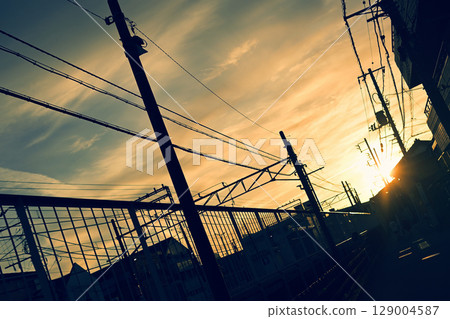 Landscape at dusk Landscape at dusk 129004587