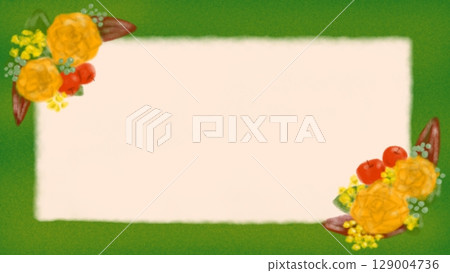 Autumnal floral frame antique style illustration Autumnal floral frame antique style illustration 129004736