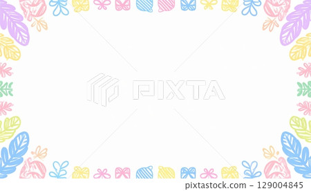 Here's a colorful cartoon school frame, perfect for a back-to-school invitation, card, or border design with playful educational elements Here's a colorful cartoon school frame, perfect for a back-to-school invitation, card, or border design with playful educational elements 129004845