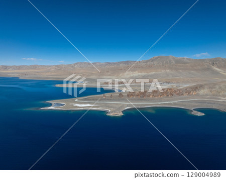 Beautiful lake landscape in Tibet,China 129004989