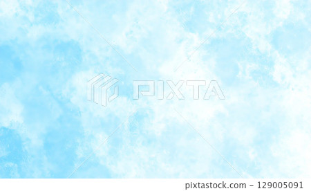 A textured, aged blue sky with clouds, perfect for a vintage or retro backdrop design 129005091