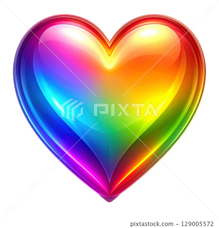 A vibrant, red 3D heart symbol with a shiny, romantic design is the perfect illustration of passion and love for Valentine's Day A vibrant, red 3D heart symbol with a shiny, romantic design is the perfect illustration of passion and love for Valentine's Day 129005572